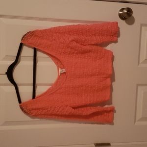 NWT Bethany Mota Coral Crop Top